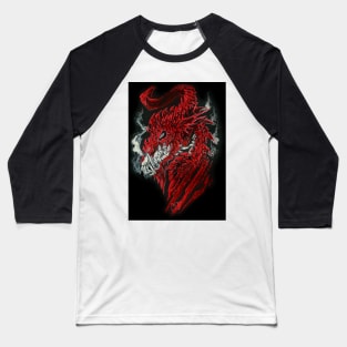 Red Dragon of Decay Baseball T-Shirt